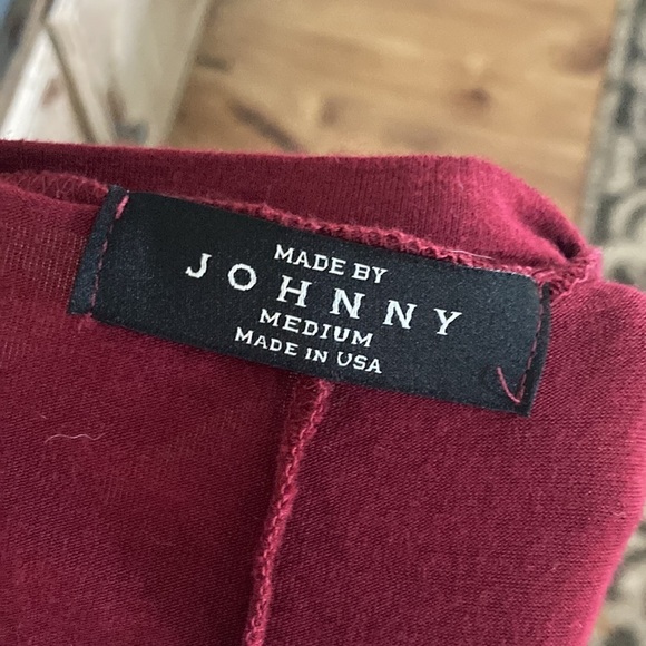 Johnny shirt red shirt sleeve M crinkle sides - Picture 7 of 9